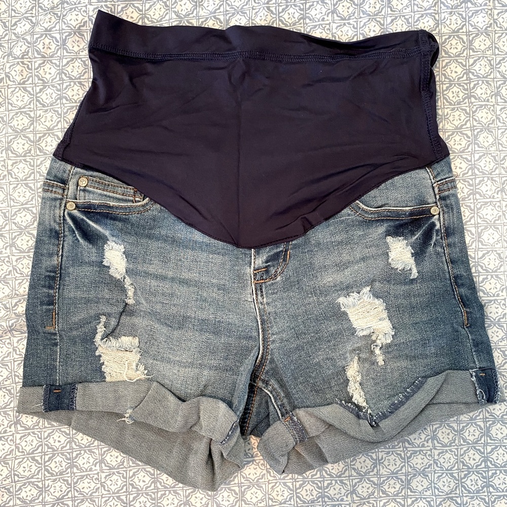 Pinkblush Women’s maternity jean shorts